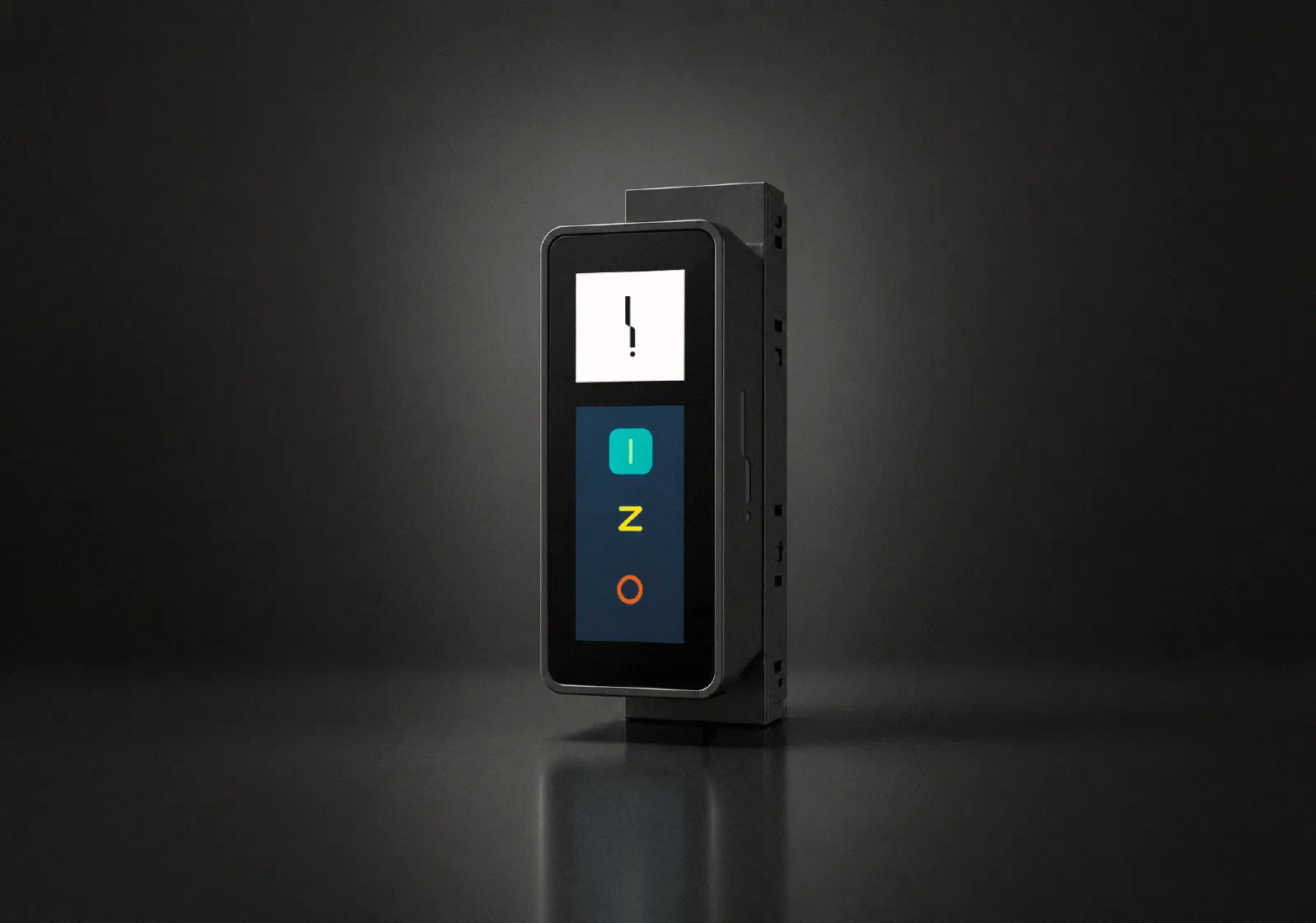 Blixt Zero Gen2, a compact black DIN-rail device with a display and on, mode and off controls