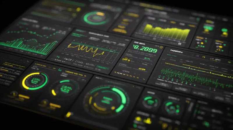 Zone software dashboard with live electrical signals, gauges and trends